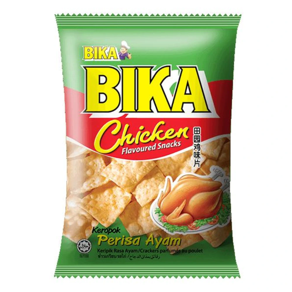 Bika Chicken Flavoured Snacks (green) 12g x 30 x 10 - Trader Max
