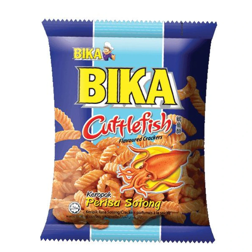 Bika Cuttlefish Flavoured Crackers 60g x 10 x 6 - Trader Max