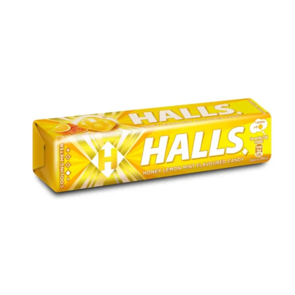 Halls Stick Candy Honey Lemon 34g x 20 - Trader Max