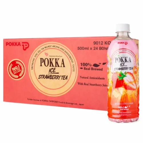 Pokka Ice Strawberry Tea 500ml x 24 - Trader Max