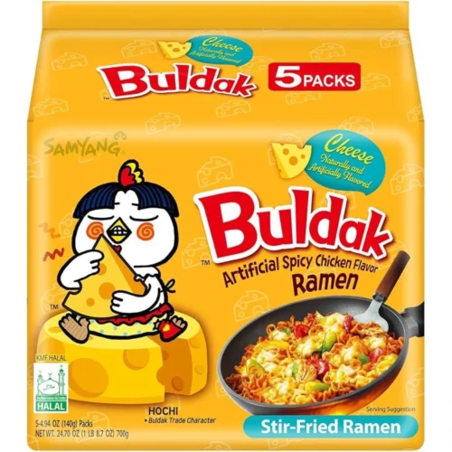 Samyang Buldak Hot Chicken Cheese 8 X 140g x 5 - Trader Max