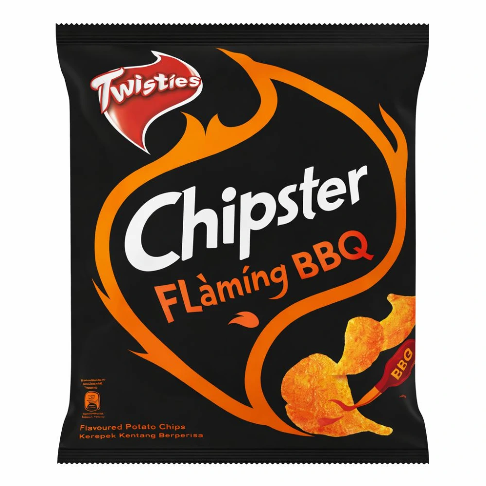Twist Chipster Flaming Bbq 60g x 10 - Trader Max