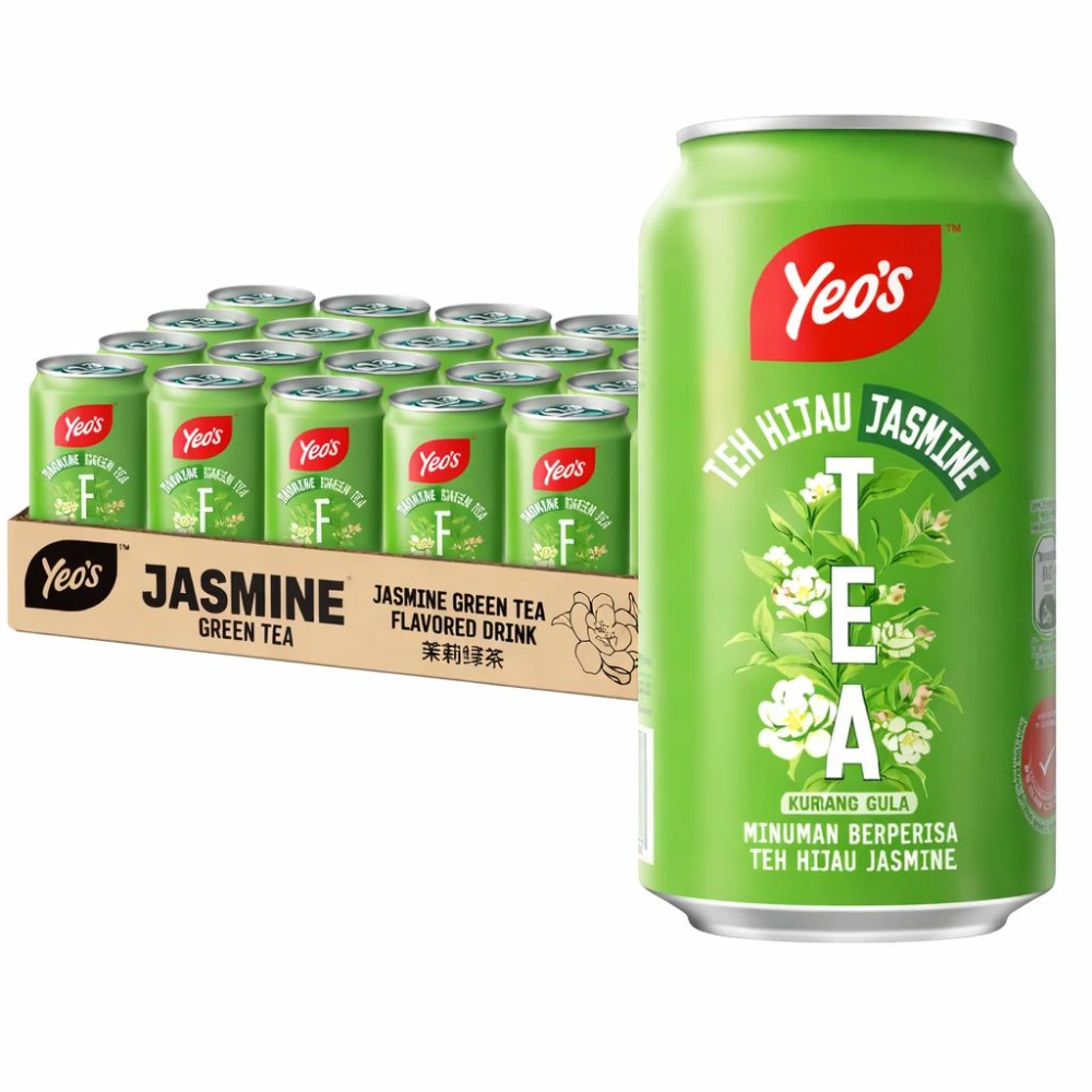 Yeo's Jasmine Green Tea Tin 300ml x 24 - Trader Max