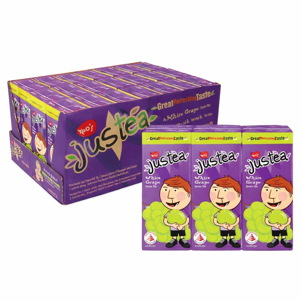 Yeo's Justea White Grape Kotak 250ml - Trader Max